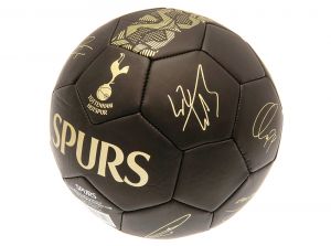 Spurs Phantom Signature Ball Black Gold Size 5
